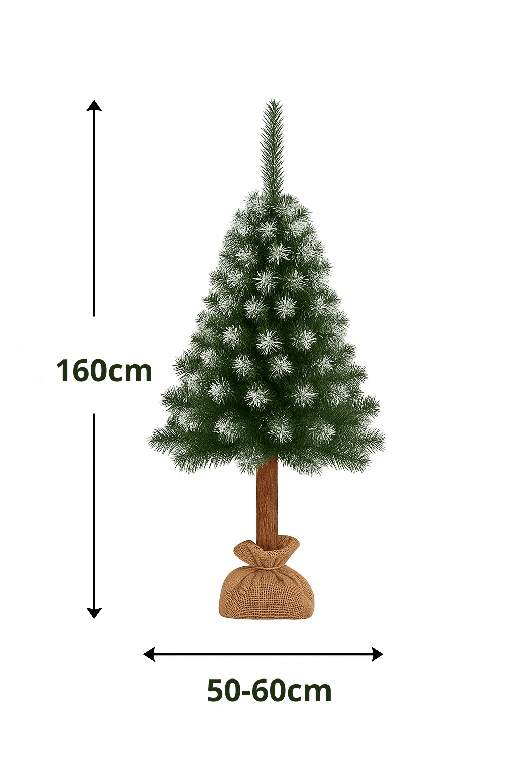 160cm - CHOINKA NA PNIU SOSNA DIAMENTOWA "Snow Dream"