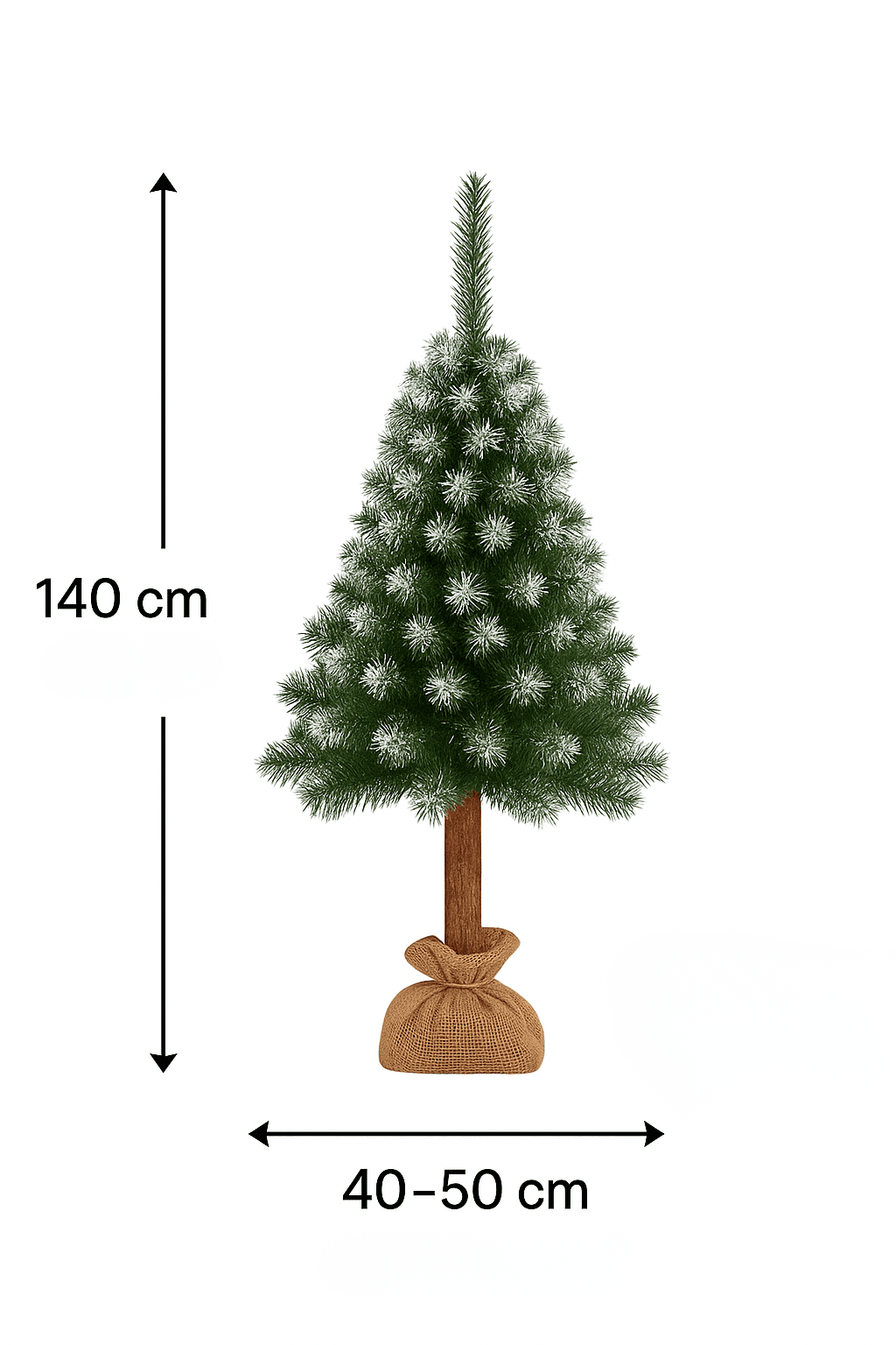 140cm - CHOINKA NA PNIU SOSNA DIAMENTOWA 140 "Snow Crystal"