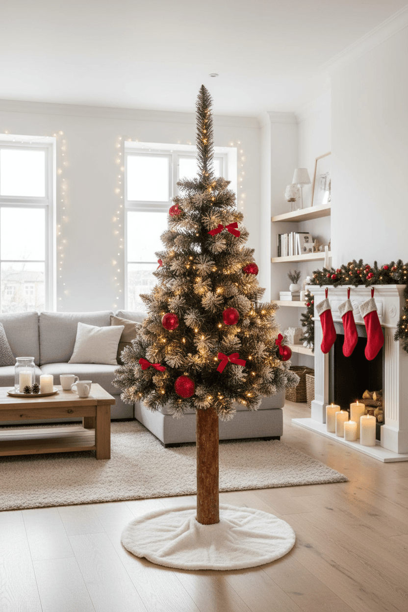 120cm - CHOINKA NA PNIU SOSNA DIAMENTOWA "Snow Pearl"