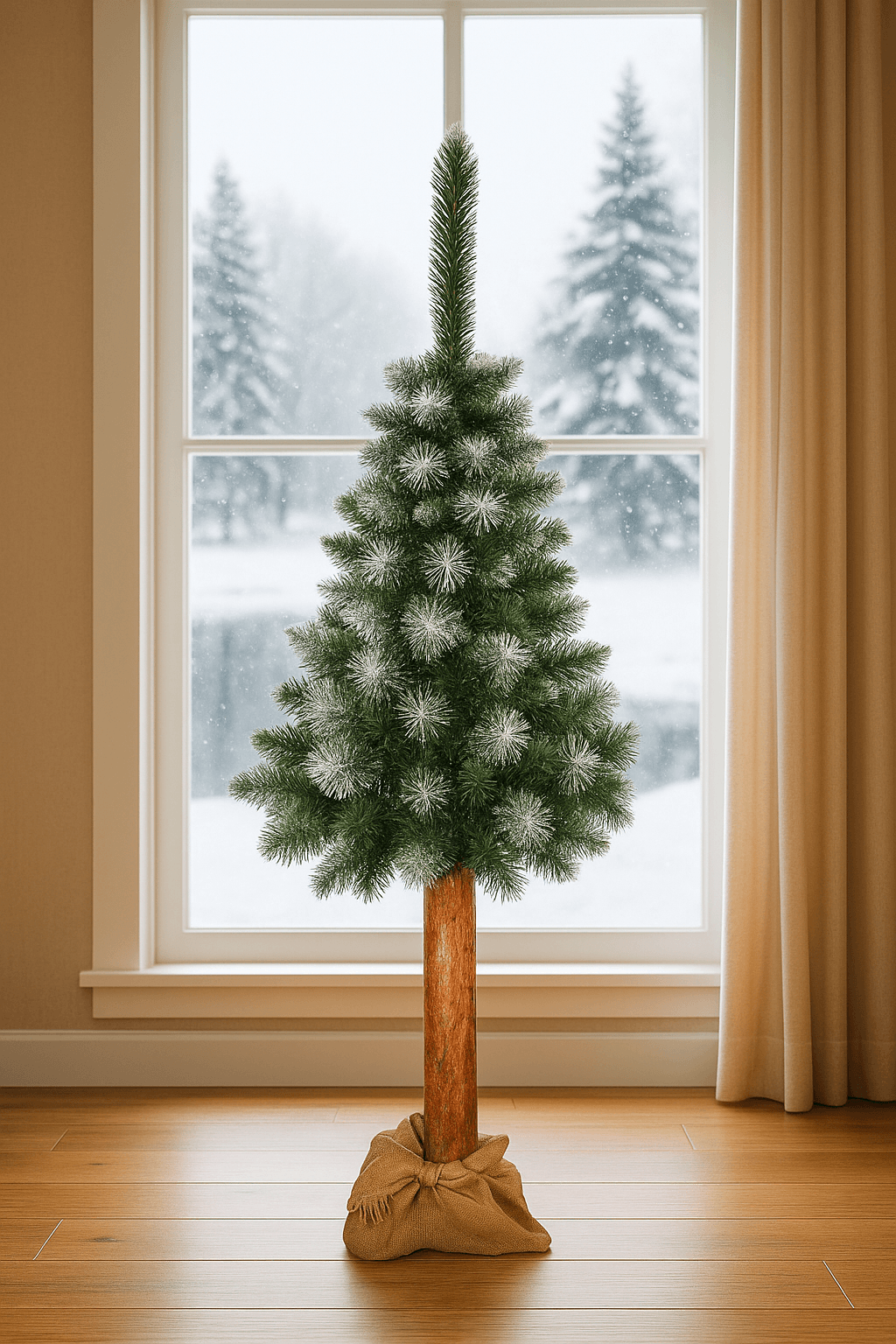 220cm - CHOINKA NA PNIU SOSNA DIAMENTOWA "Snow Queen"